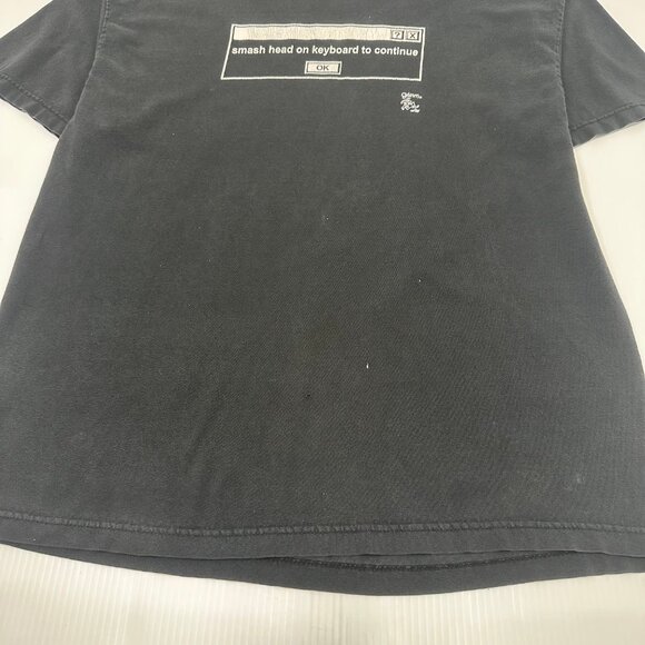 Smash Head On Keyboard To Continue Humor Tee XL - Picture 3 of 4